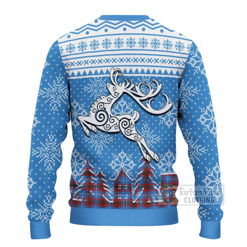 Spalding Clan Christmas Ugly Sweater Celtic Reindeer Style - Tartan Vibes Clothing