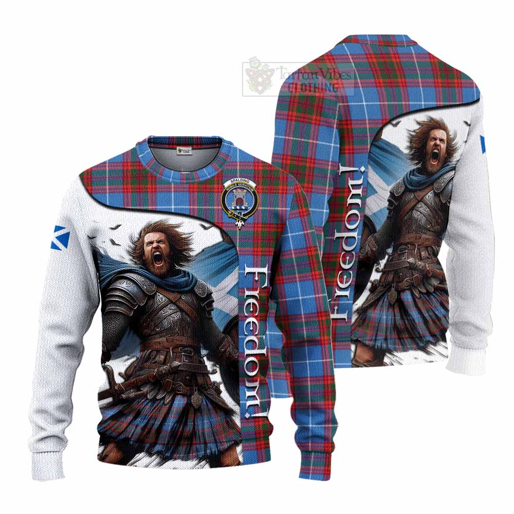 Spalding Crest Tartan Knitted Sweater Inspired by the Freedom of Scottish Warrior - Tartan Vibes Clothing