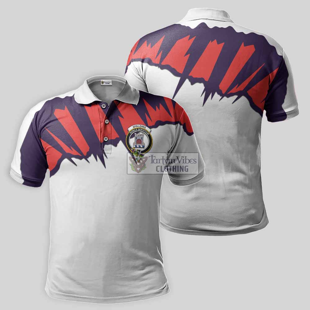 Spalding Clan Crest Polo Shirt with Retro Sport Style - 2D-tartanvibesclothing