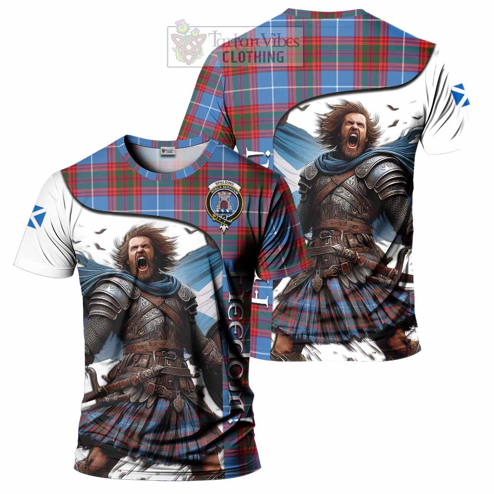 Spalding Crest Tartan T-Shirt Inspired by the Freedom of Scottish Warrior - Tartan Vibes Clothing