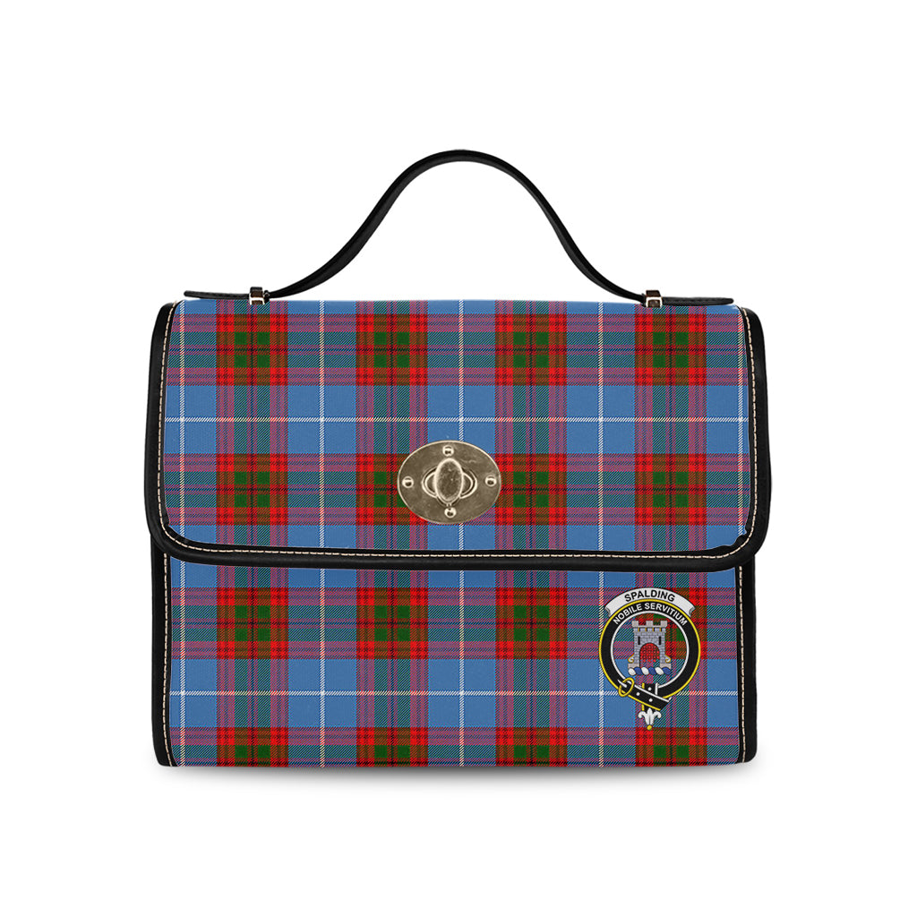 spalding-tartan-leather-strap-waterproof-canvas-bag-with-family-crest