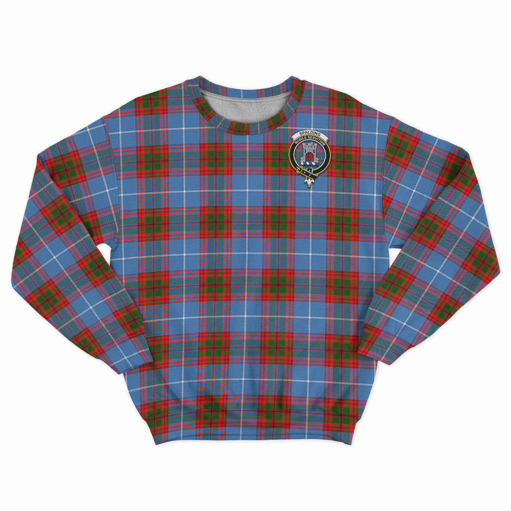 Spalding Tartan Sweatshirt with Family Crest - Tartan Vibes Clothing
