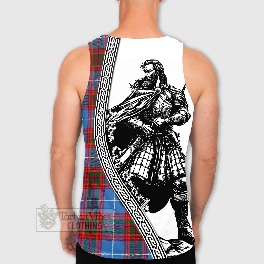 Spalding Tartan Clan Crest Men's Tank Top with Highlander Warrior Celtic Style - Tartan Vibes Clothing