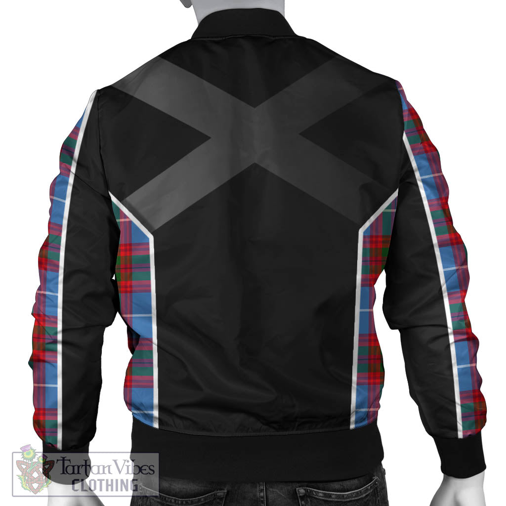 Spalding Tartan Bomber Jacket with Family Crest and Scottish Thistle Vibes Sport Style - Tartan Vibes Clothing