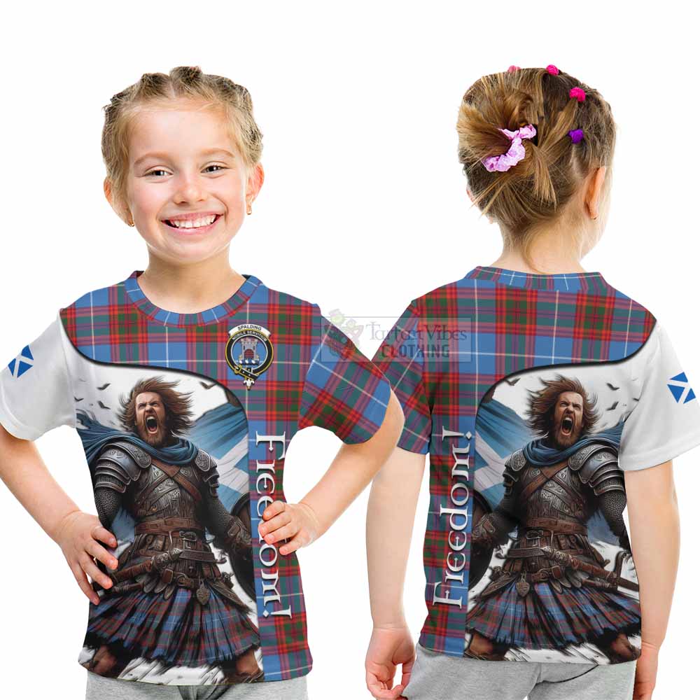 Spalding Crest Tartan Kid T-Shirt Inspired by the Freedom of Scottish Warrior - Tartan Vibes Clothing