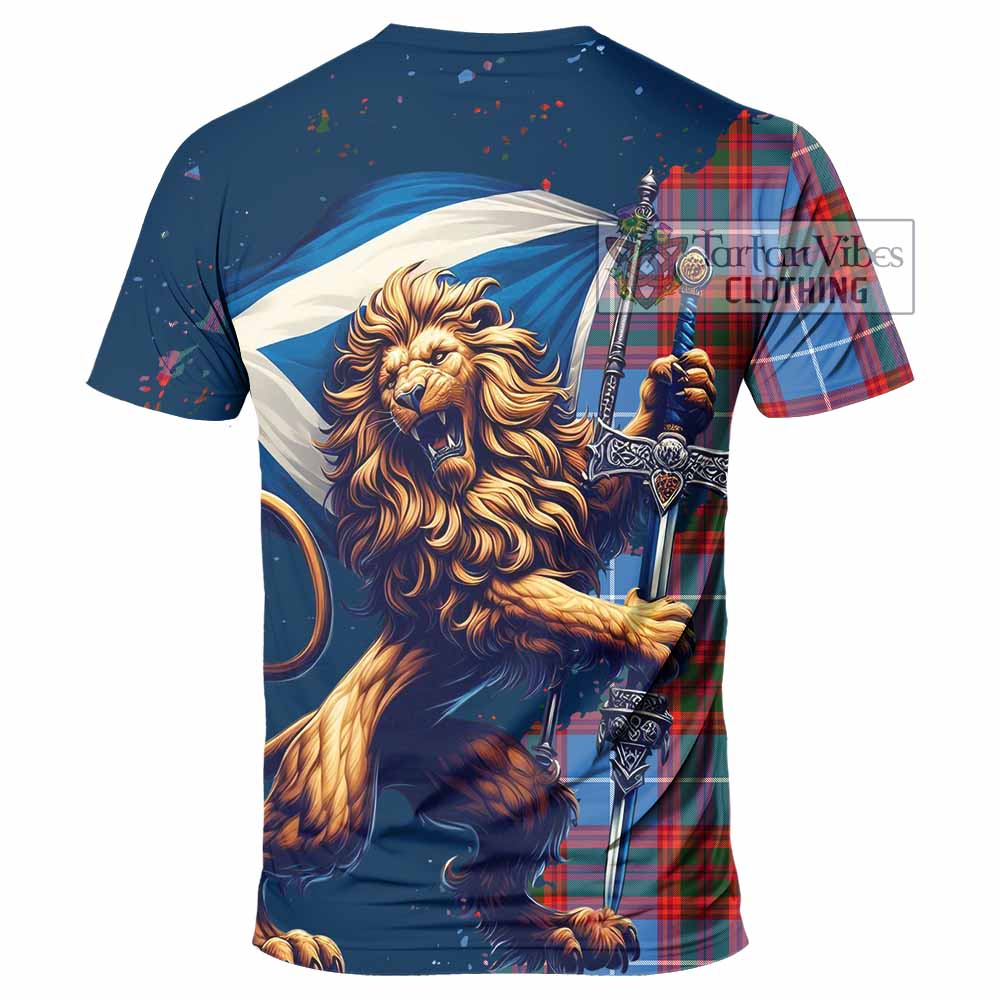 Spalding Tartan Family Crest T-Shirt with Scottish Majestic Lion - Tartan Vibes Clothing