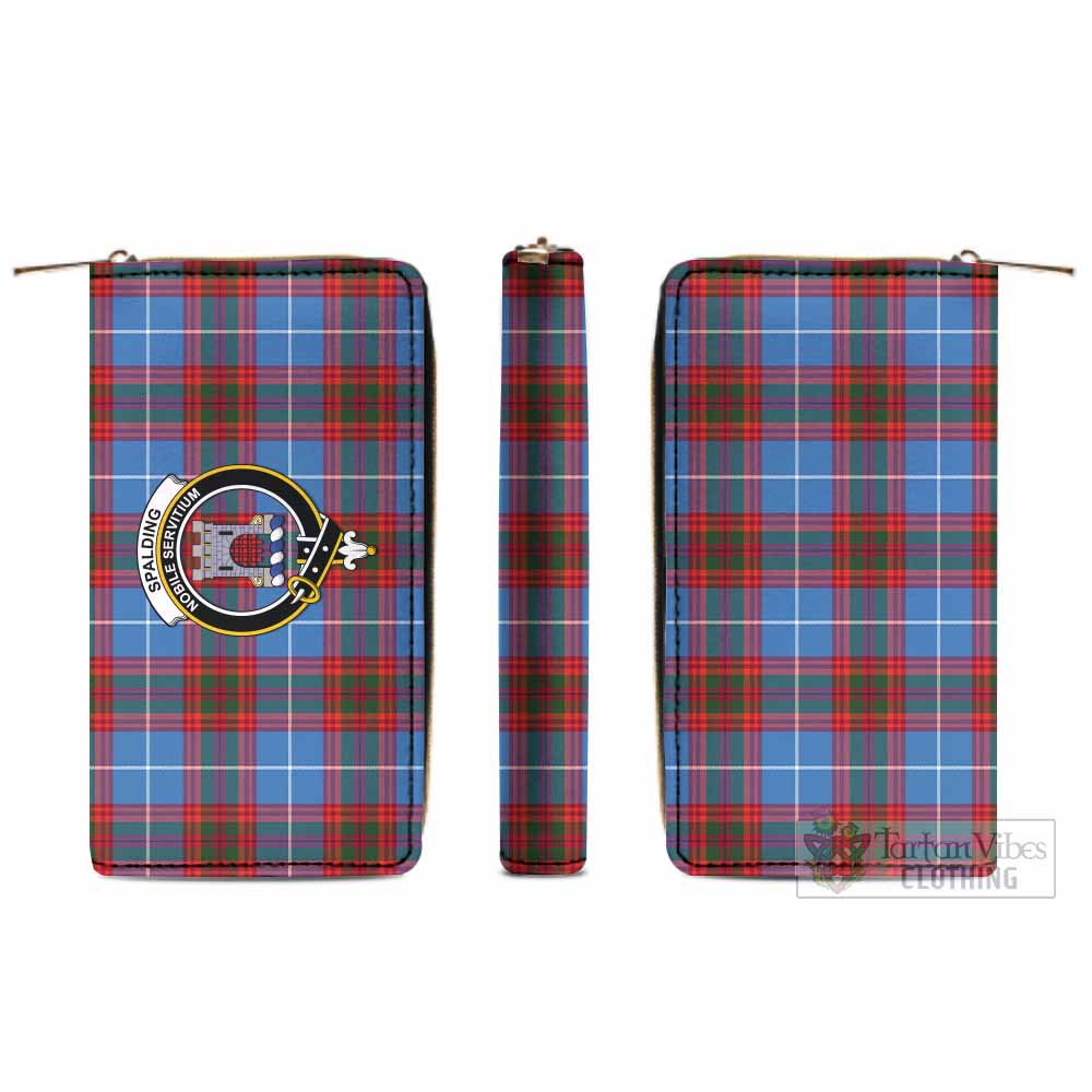 Spalding Tartan Women's Leather Wallet with Family Crest - Tartan Vibes Clothing