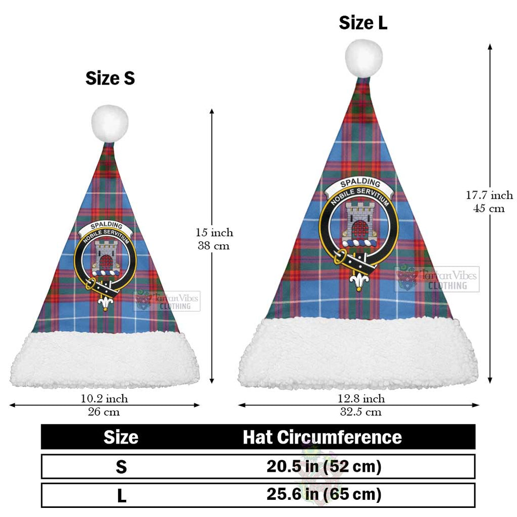 Spalding Tartan Christmas Santa Hats with Family Crest Christmas Hat L 25.6in (65cm) - Tartan Vibes Clothing