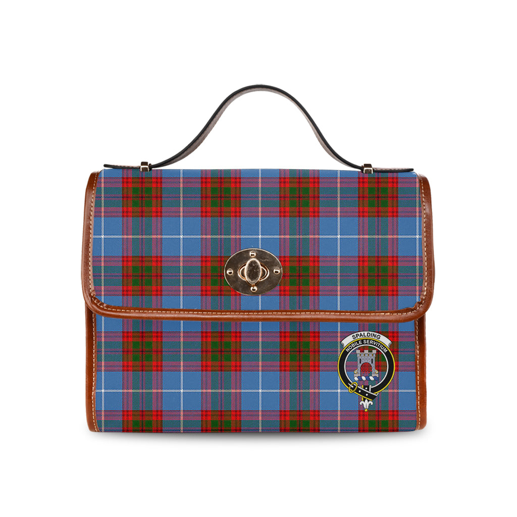 spalding-tartan-leather-strap-waterproof-canvas-bag-with-family-crest