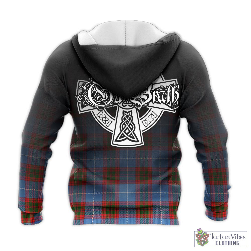 Spalding Tartan Knitted Hoodie Featuring Alba Gu Brath Family Crest Celtic Inspired - Tartan Vibes Clothing