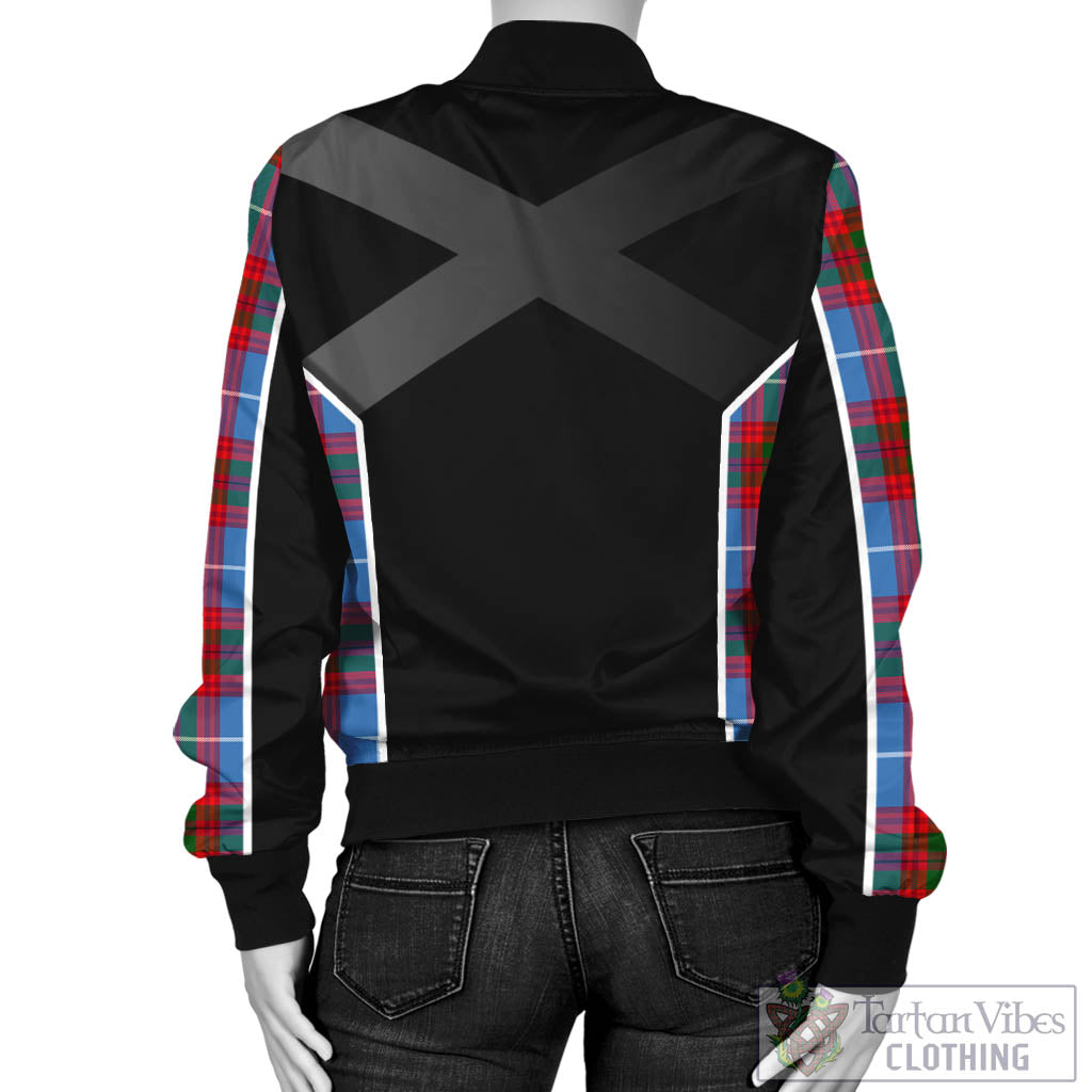 Spalding Tartan Bomber Jacket with Family Crest and Scottish Thistle Vibes Sport Style - Tartan Vibes Clothing