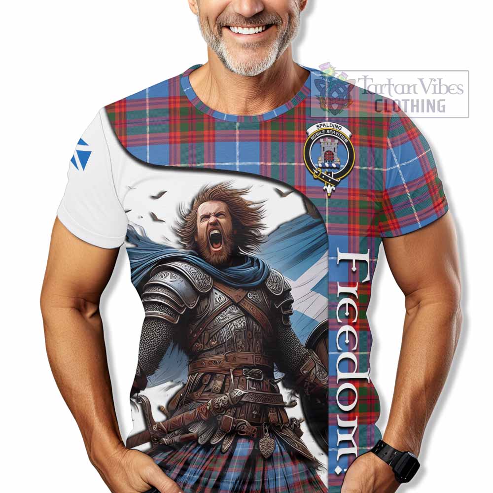 Spalding Crest Tartan T-Shirt Inspired by the Freedom of Scottish Warrior - Tartan Vibes Clothing