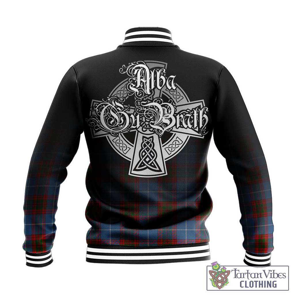 Spalding Tartan Baseball Jacket Featuring Alba Gu Brath Family Crest Celtic Inspired - Tartan Vibes Clothing