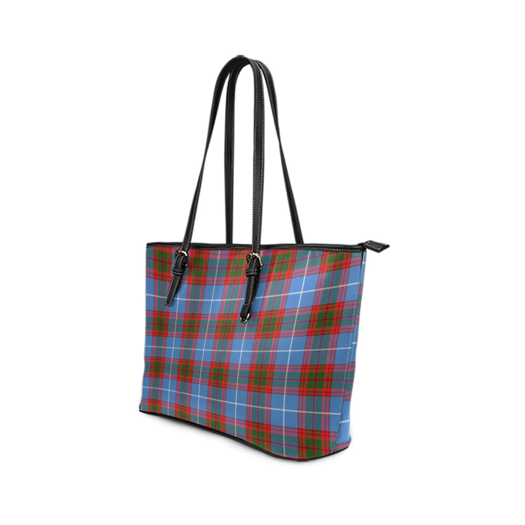 spalding-tartan-leather-tote-bag