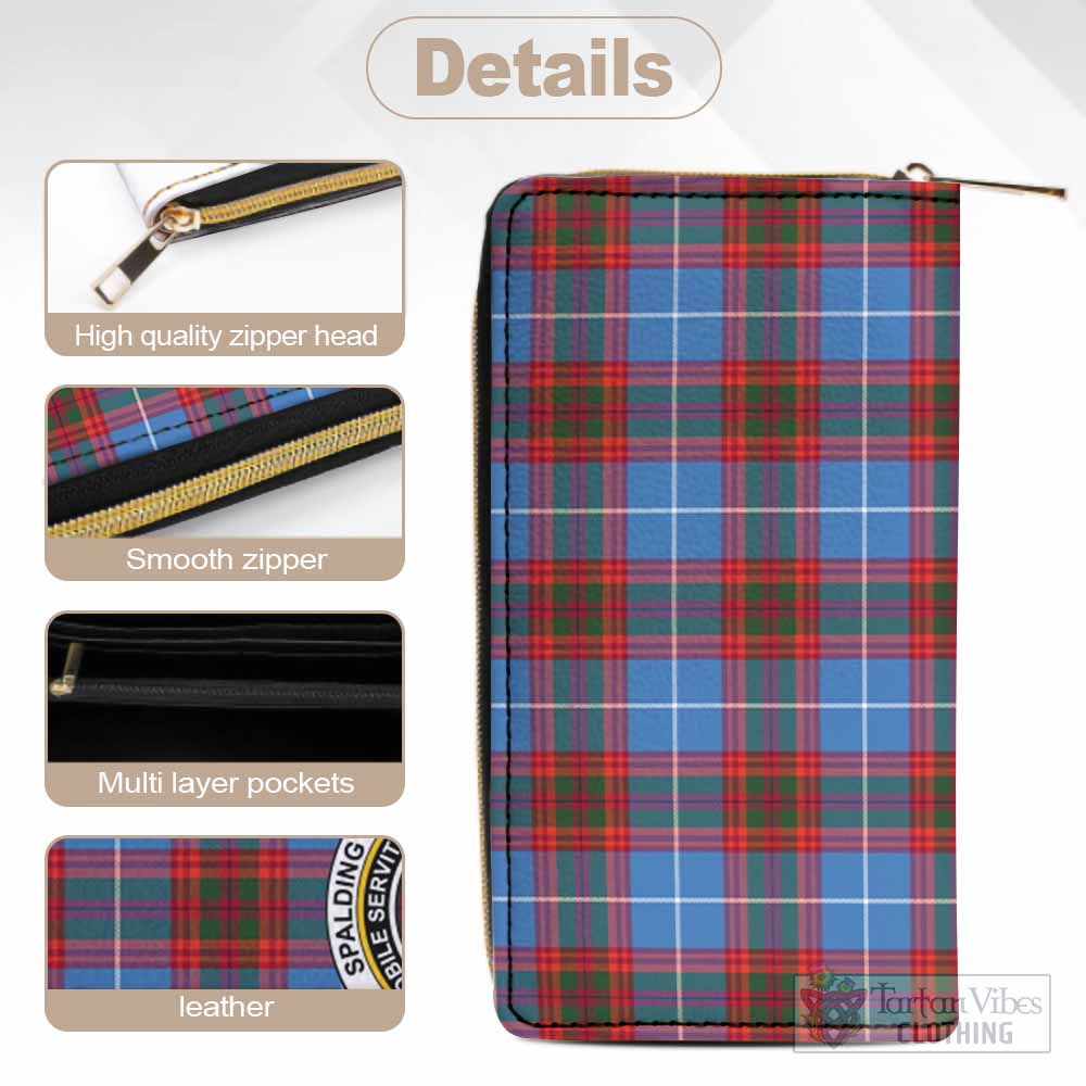Spalding Tartan Women's Leather Wallet with Family Crest - Tartan Vibes Clothing