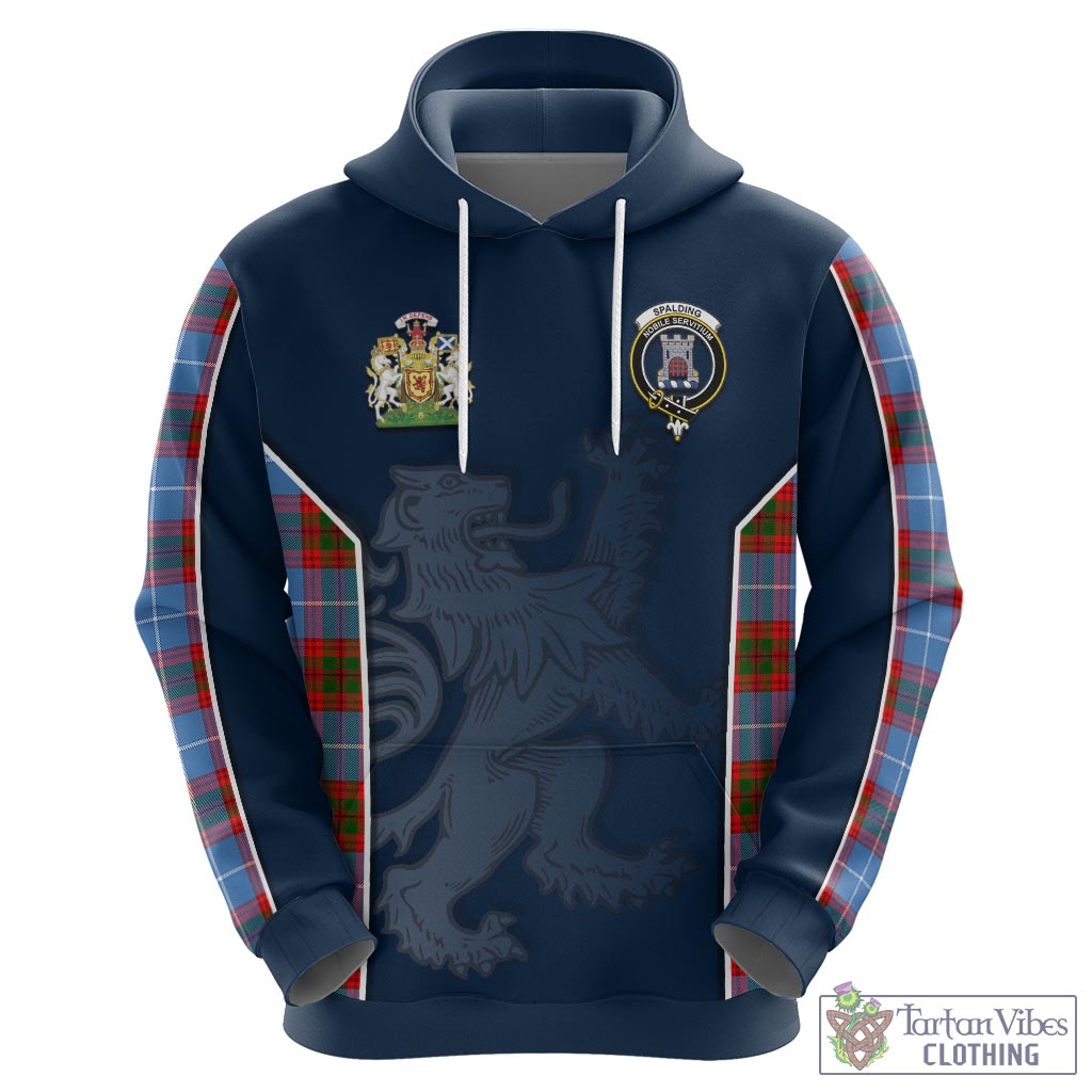 Tartan Vibes Clothing Spalding Tartan Hoodie with Family Crest and Lion Rampant Vibes Sport Style