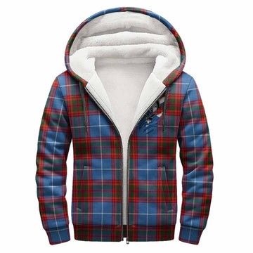 Spalding Clan Crest In Me Tartan Sherpa Hoodie Scotland Flag Style
