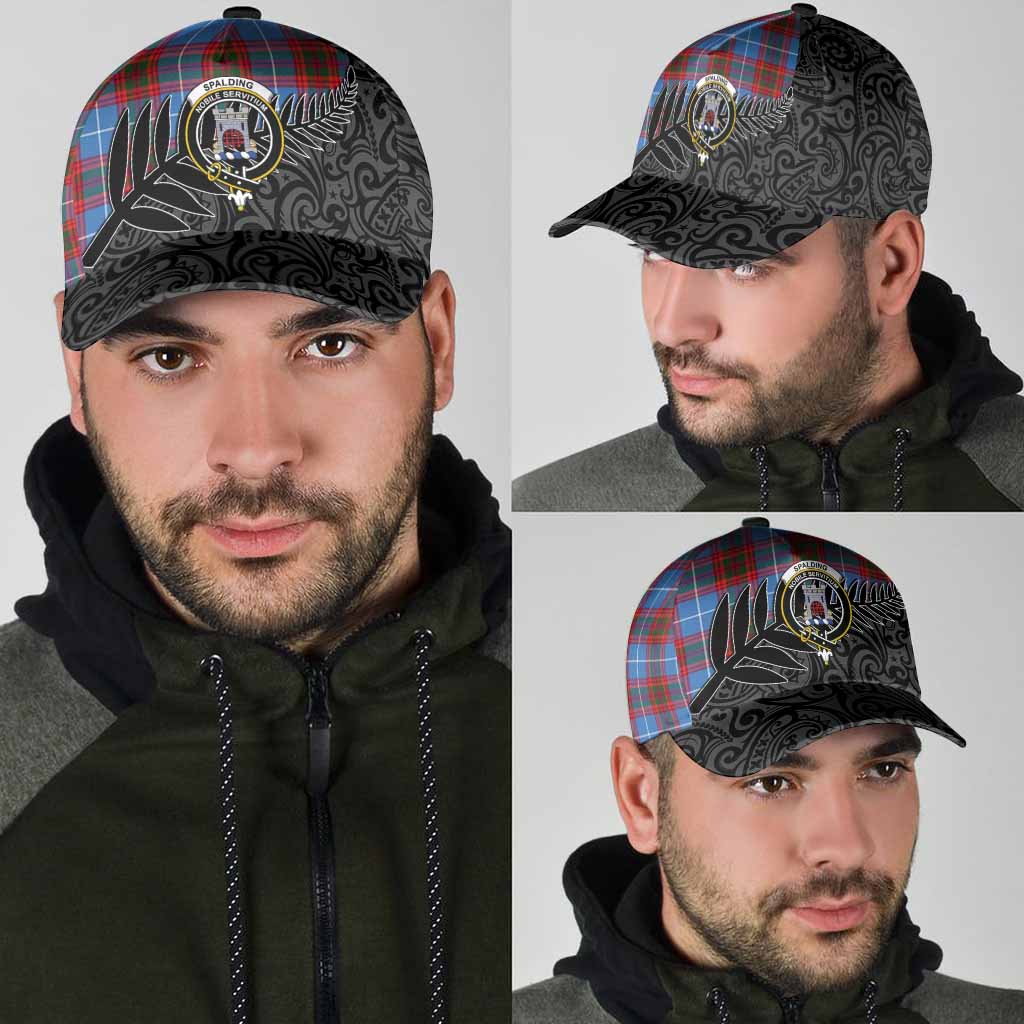 Spalding Crest Tartan Classic Cap with New Zealand Silver Fern Half Style