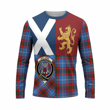 Spalding Crest Tartan Long Sleeve T-Shirt with Lion Rampant Saltire Style