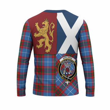 Spalding Crest Tartan Long Sleeve T-Shirt with Lion Rampant Saltire Style