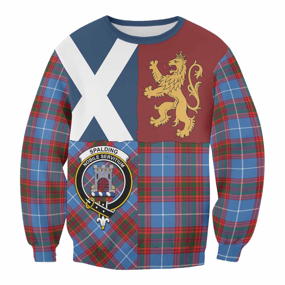 Spalding Crest Tartan Sweatshirt with Lion Rampant Saltire Style