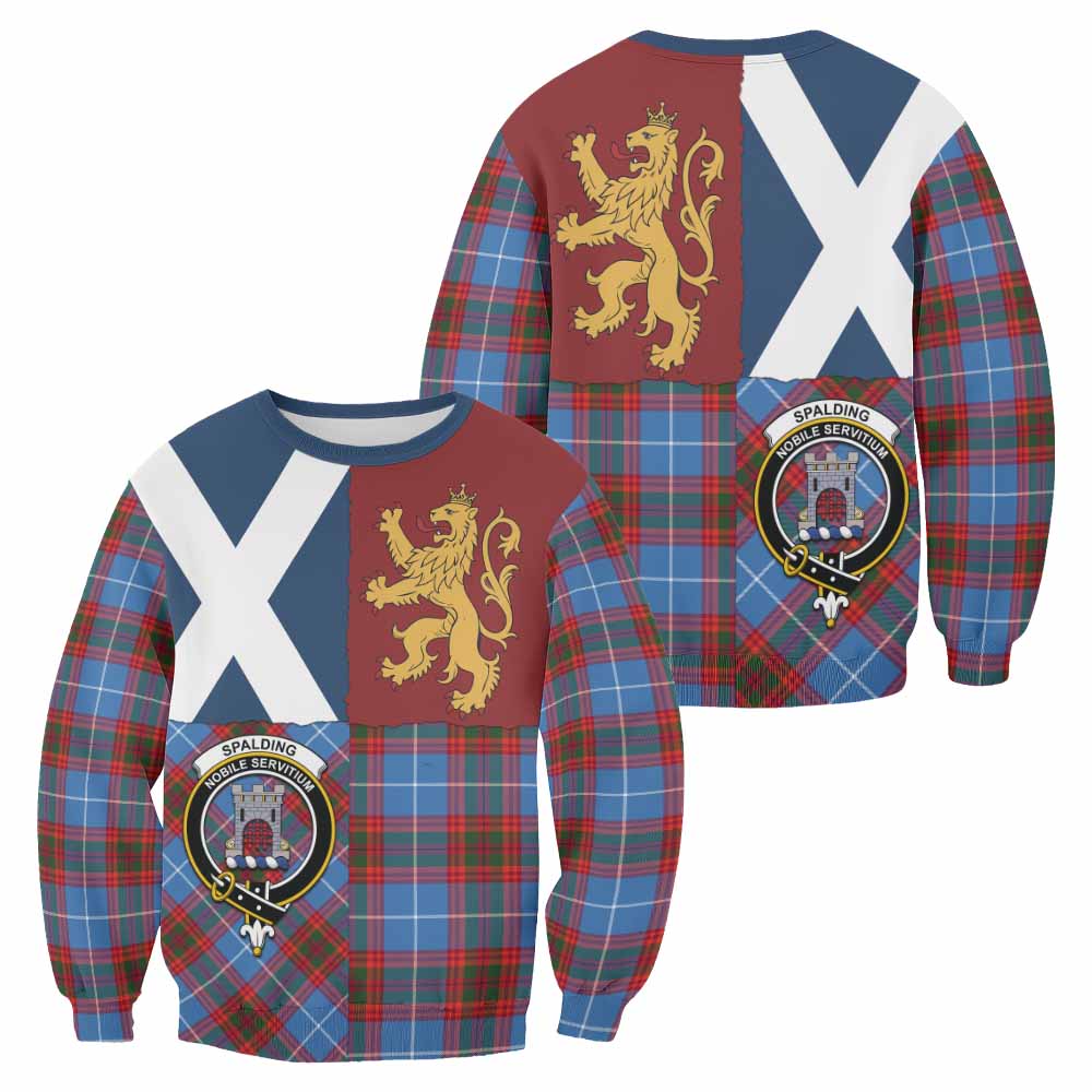 Spalding Crest Tartan Sweatshirt with Lion Rampant Saltire Style