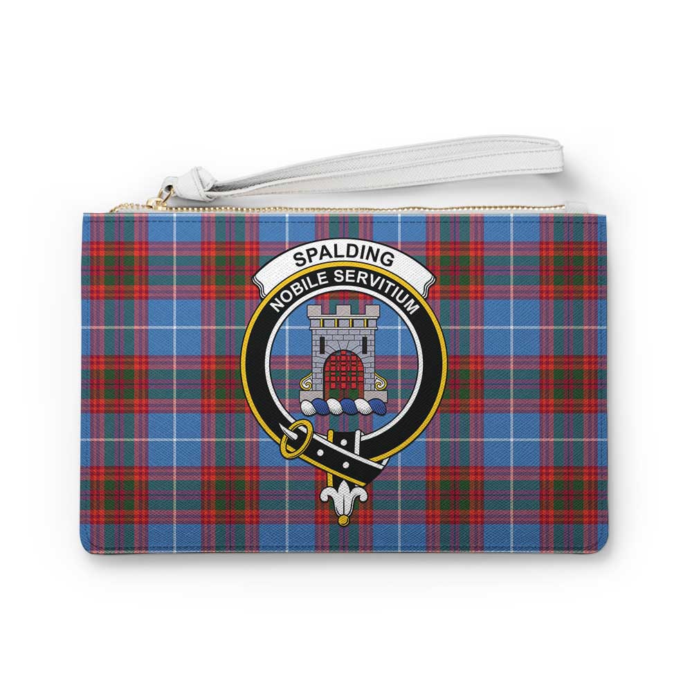 Tartan Vibes Clothing Spalding Family Crest Tartan Clutch Bag