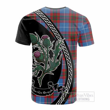 Spalding Family Crest Tartan Cotton T-shirt Alba Thistle Inspired