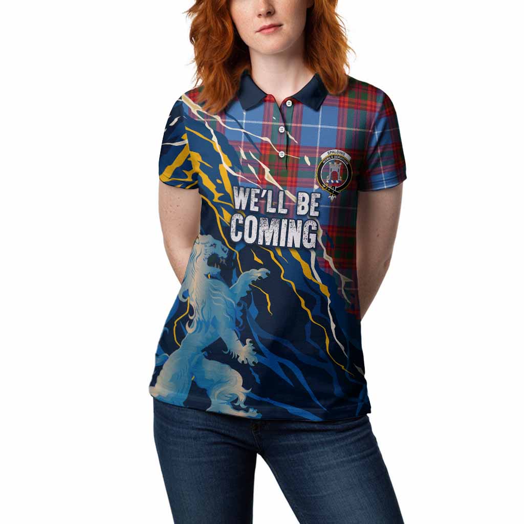 Spalding Scotland Tartan Women Polo Shirt WC2026 Football - We'll Be Coming