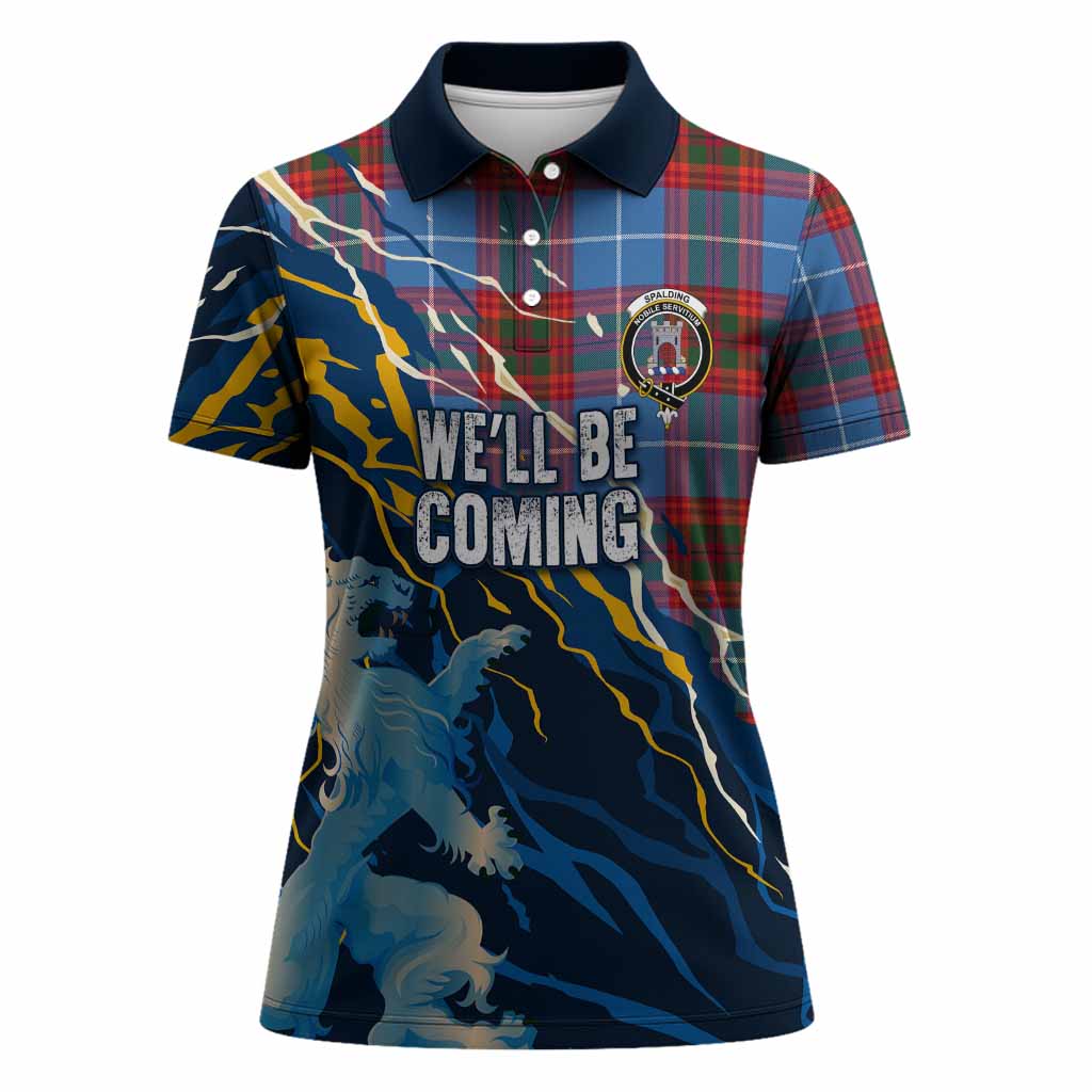 Spalding Scotland Tartan Women Polo Shirt WC2026 Football - We'll Be Coming