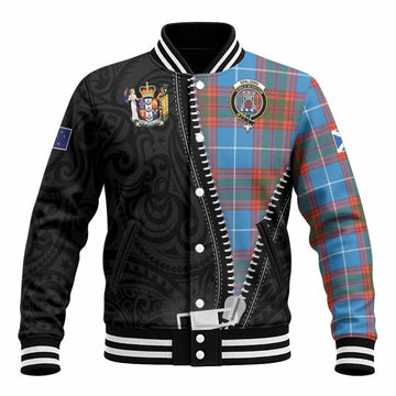 Spalding Tartan Baseball Jacket New Zealand Pattern Unique Zipper Stylized