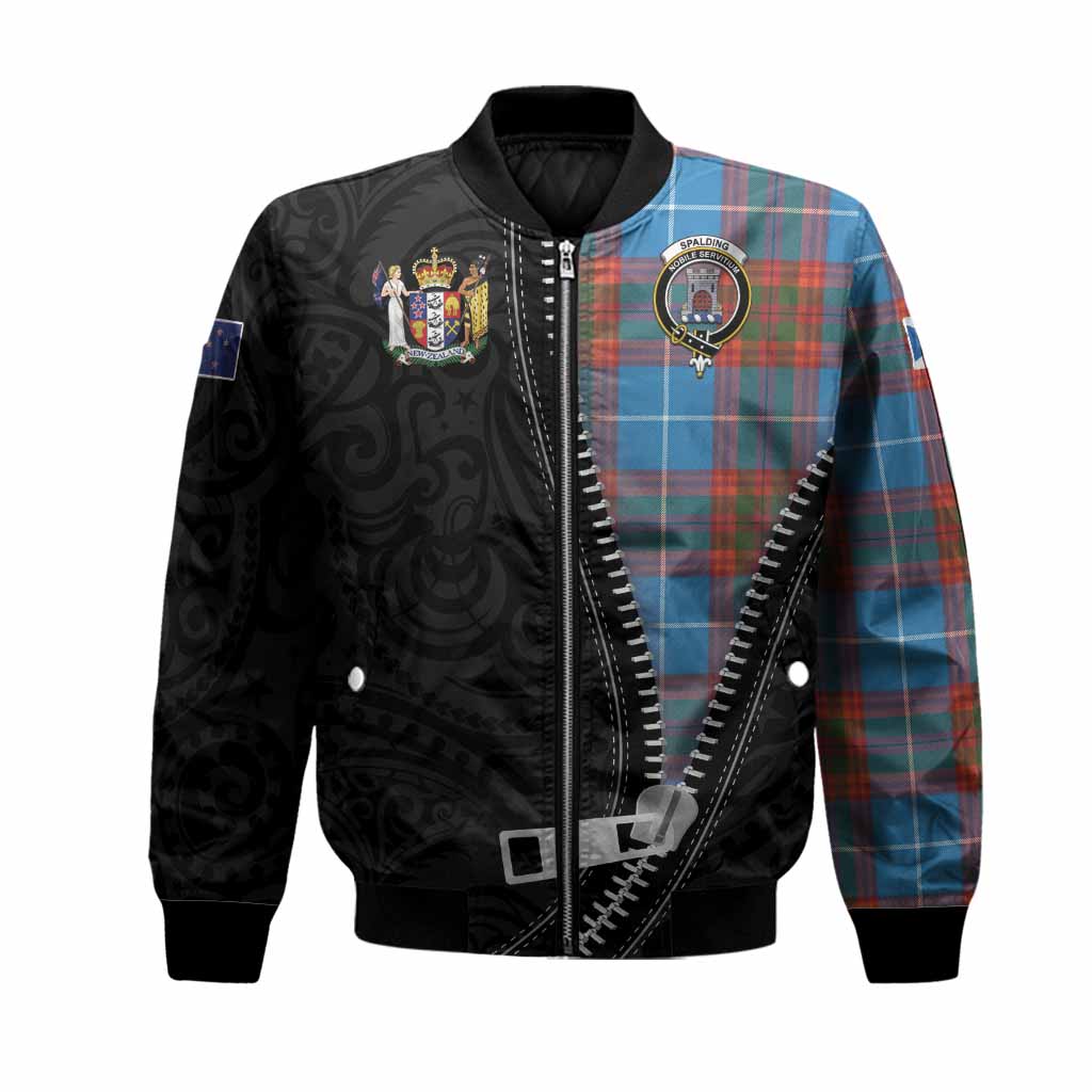 Spalding Tartan Bomber Jacket New Zealand Pattern Unique Zipper Stylized