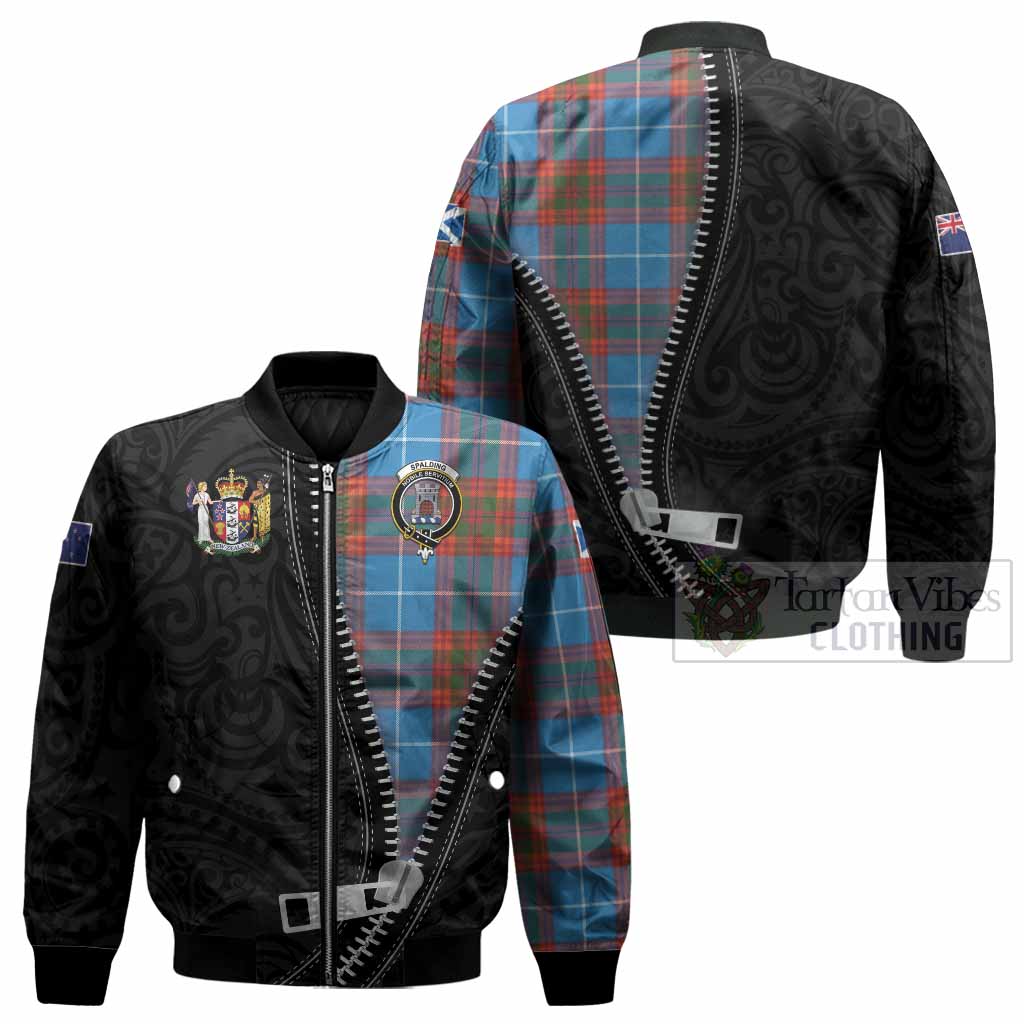 Spalding Tartan Bomber Jacket New Zealand Pattern Unique Zipper Stylized
