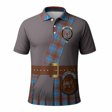 Spalding Tartan Crest Polo Shirt Kilt Costume Style