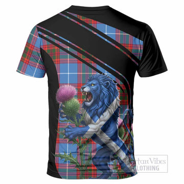 Spalding Tartan Crest T-Shirt Scottish Lion Rampant Thistle