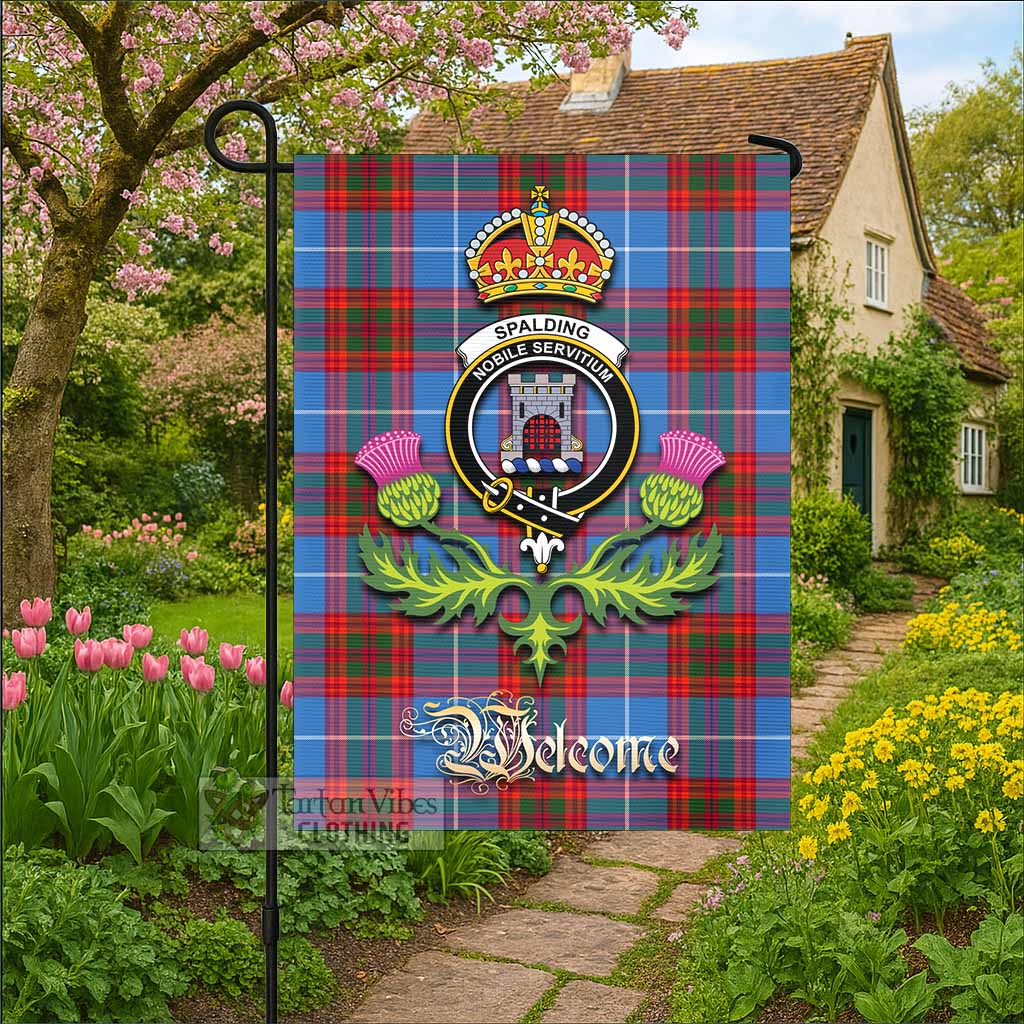 Spalding Tartan Family Crest Garden Flag Royal Thistle Welcome Style - Tartan Vibes Clothing