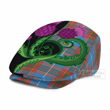Spalding Tartan Flat Cap, Jeff Cap Traditional Scottish Thistle