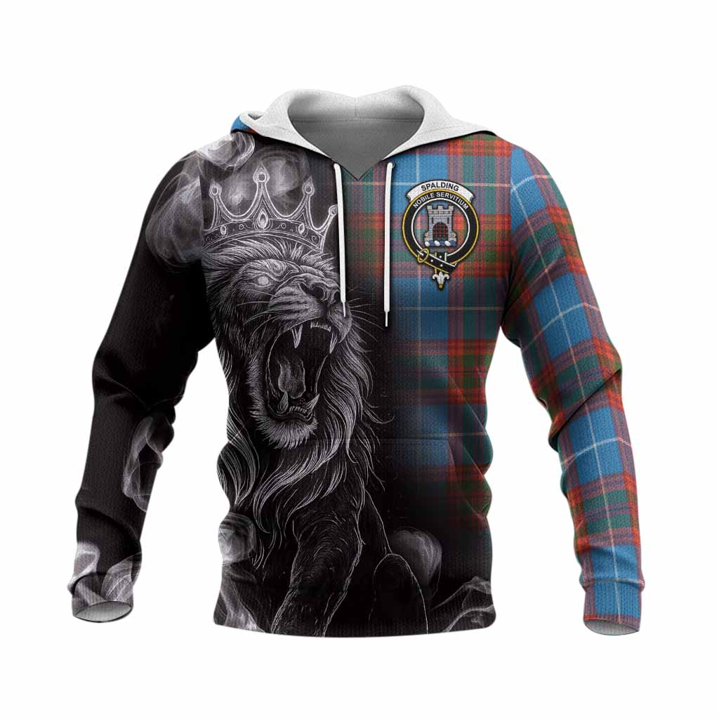 Spalding Tartan Knitted Hoodie Roaring Lion Heritage
