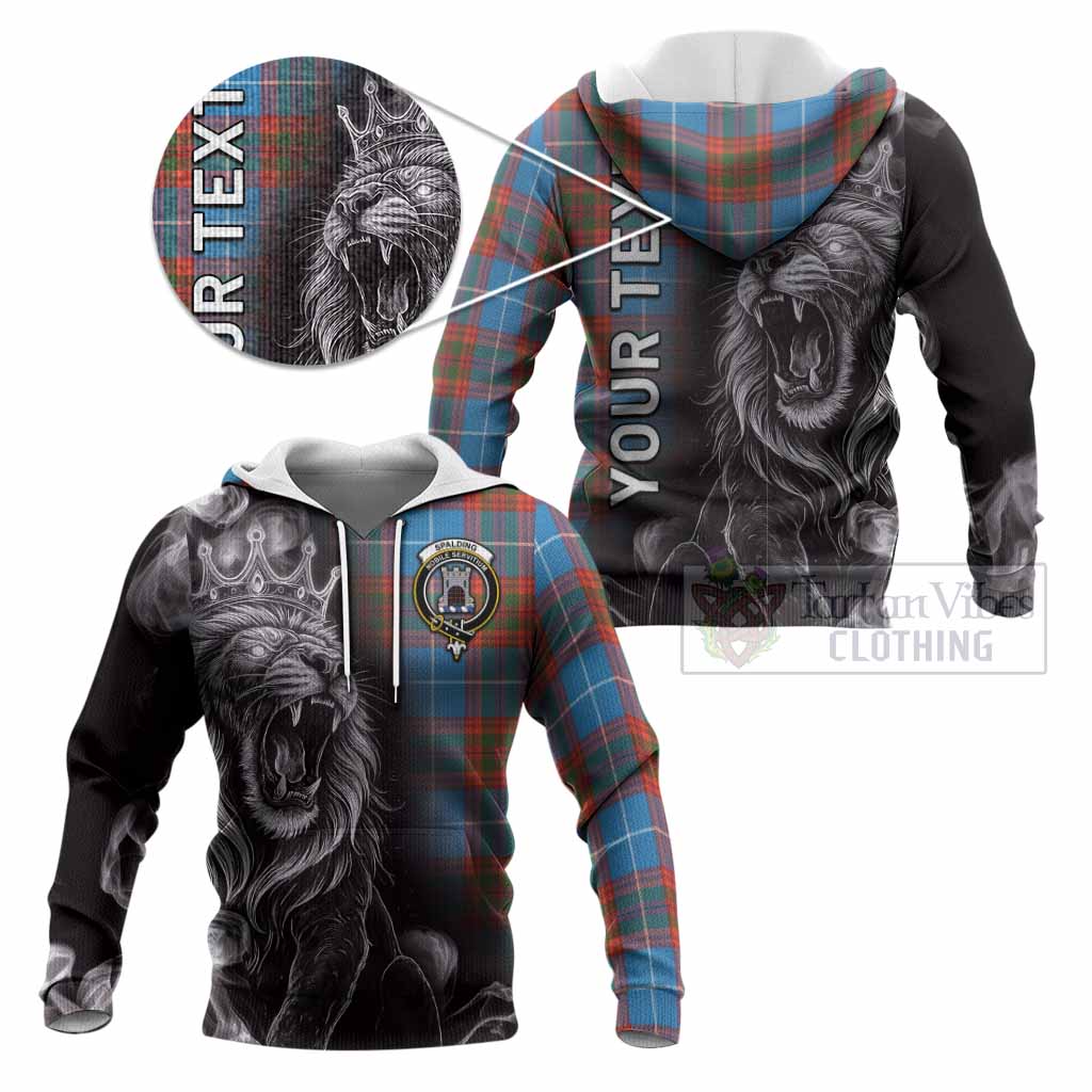 Spalding Tartan Knitted Hoodie Roaring Lion Heritage