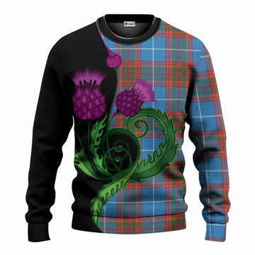 Spalding Tartan Knitted Sweater Traditional Scottish Thistle