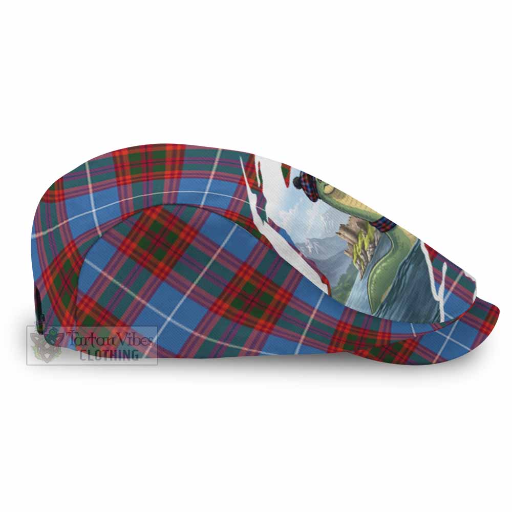 Spalding Tartan Loch Ness Monster Scottish Heritage Art Flat Cap, Jeff Cap