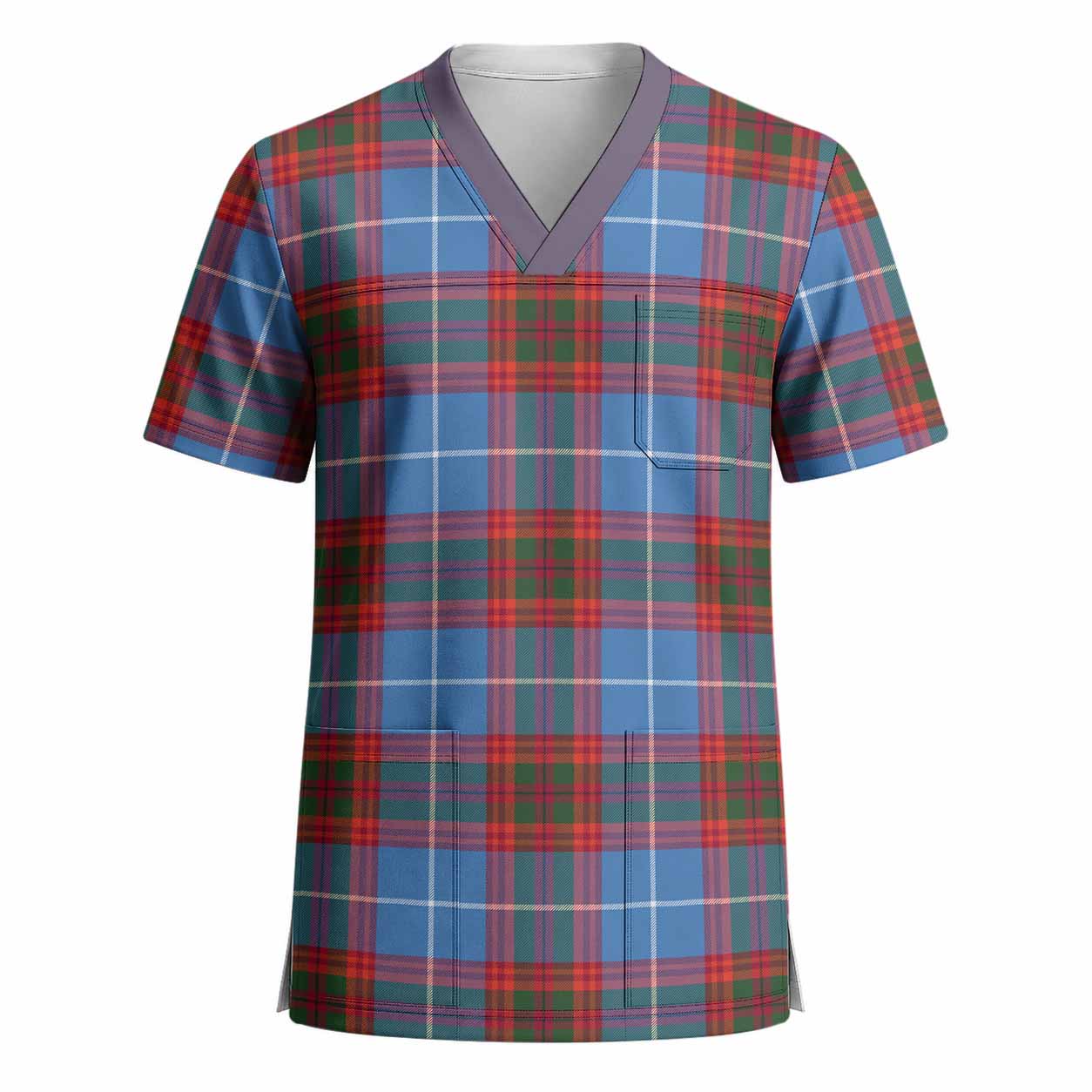 Spalding Tartan Scrub Top - Tartan Vibes Clothing