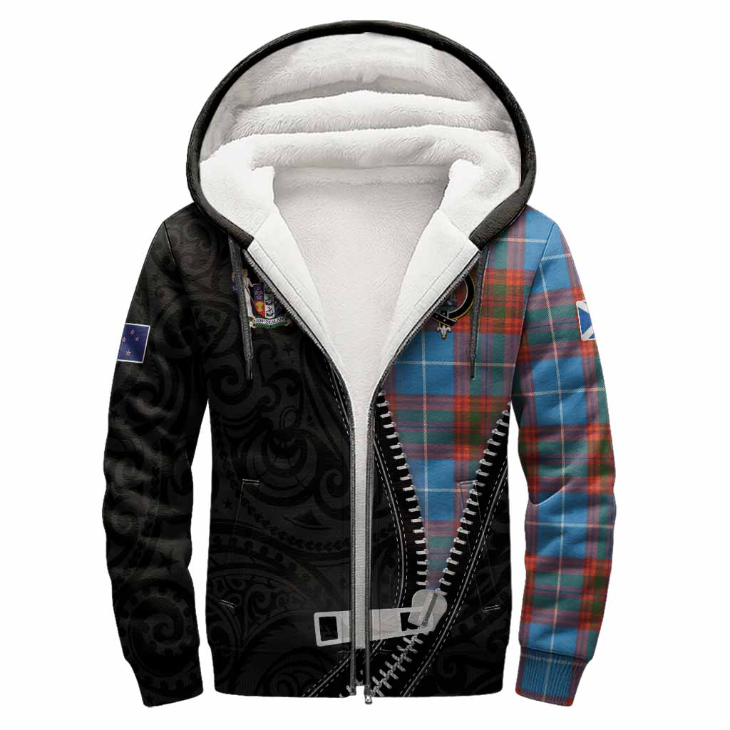 Spalding Tartan Sherpa Hoodie New Zealand Pattern Unique Zipper Stylized