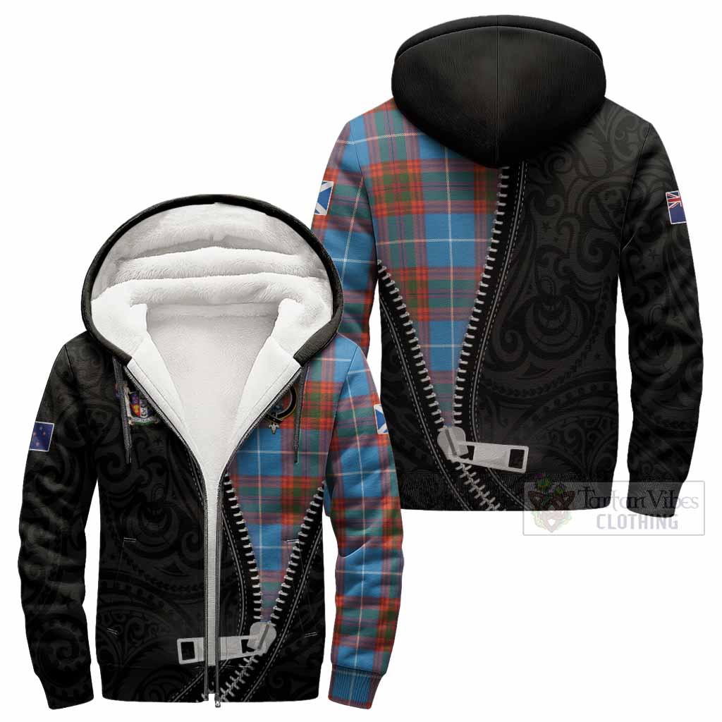 Spalding Tartan Sherpa Hoodie New Zealand Pattern Unique Zipper Stylized