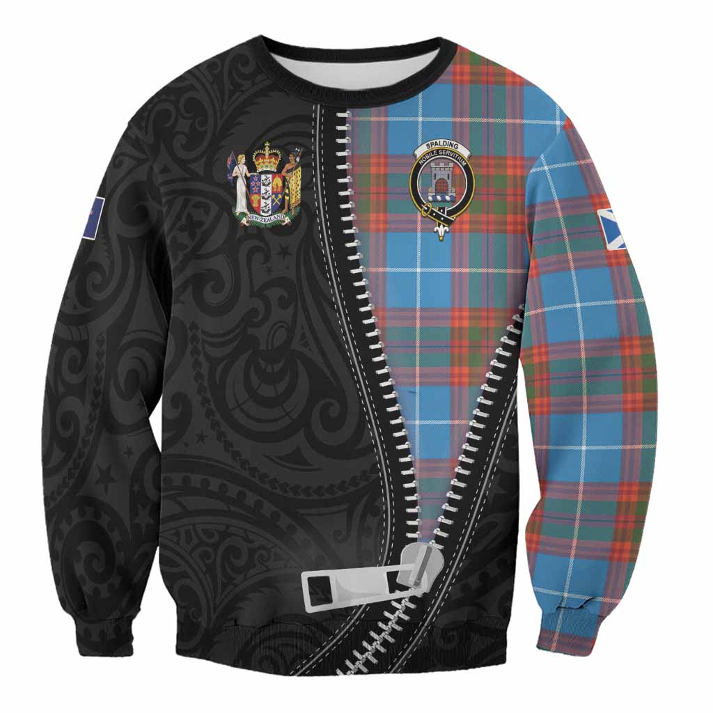 Spalding Tartan Sweatshirt New Zealand Pattern Unique Zipper Stylized