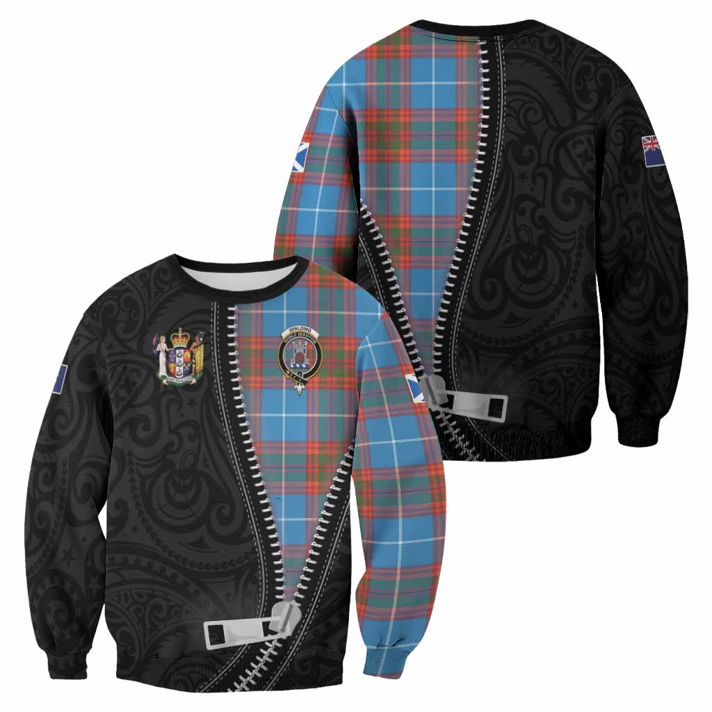 Spalding Tartan Sweatshirt New Zealand Pattern Unique Zipper Stylized