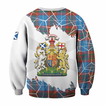 Spalding Tartan Sweatshirt with Family Crest and Lion Rampant Grunge Style