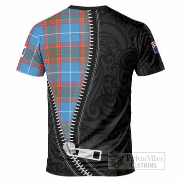 Spalding Tartan T-Shirt New Zealand Pattern Unique Zipper Stylized