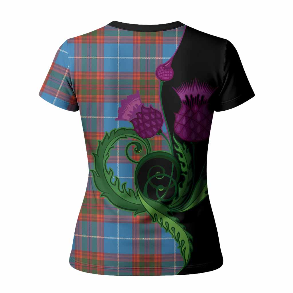Spalding Tartan Women T shirt Traditional Scottish Thistle