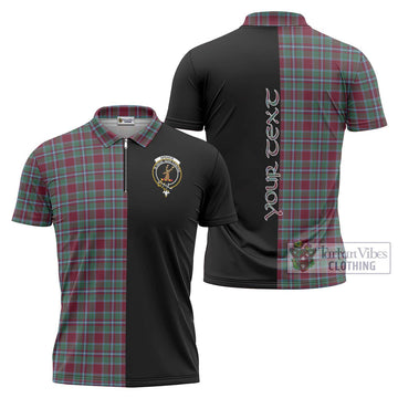 Spence Tartan Zipper Polo Shirt with Family Crest and Half Of Me Style Unisex - Tartan Vibes Clothing